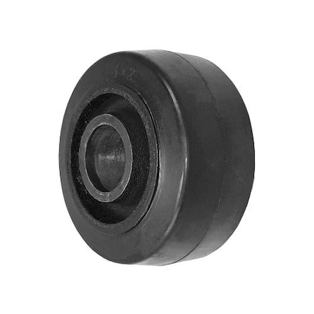 Wheel; 4X2 Rubber,Steel (Black); 1-13/16 Plain Bore